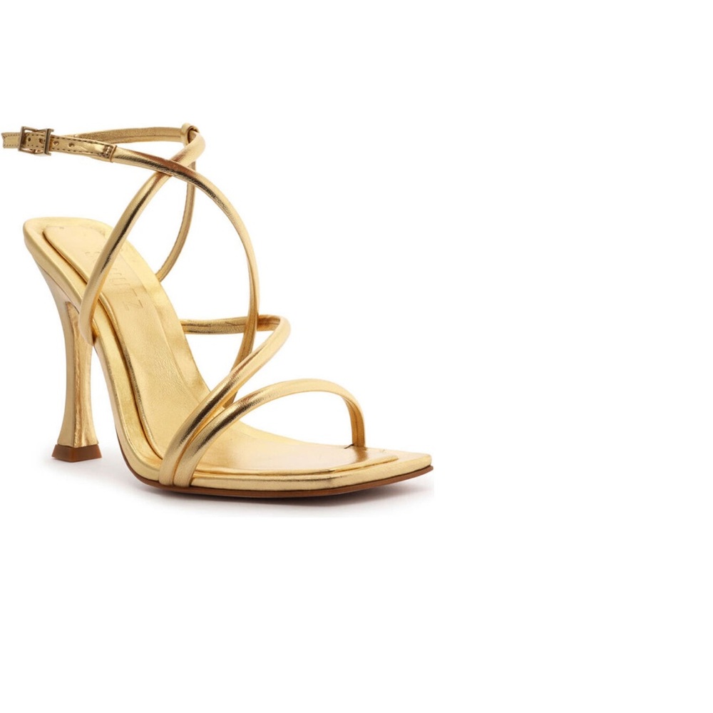✨ NEW!! Schutz Lovi Strappy Sandal – Gold – Size 6 – Holiday Party Heels ✨